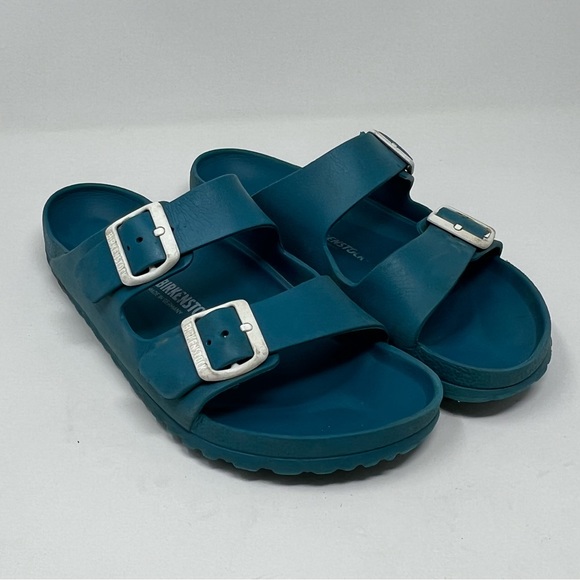 Birkenstock Eva Turquoise Slide Sandal - Picture 2 of 8